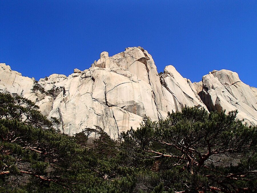 Ulsanbawi Rock granite ridge in Seoraksan