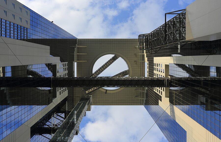 Umeda Sky Building Osaka exterior twin towers
