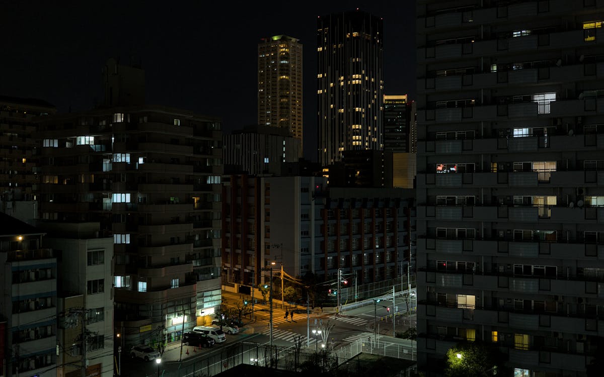 Osaka skyline at night