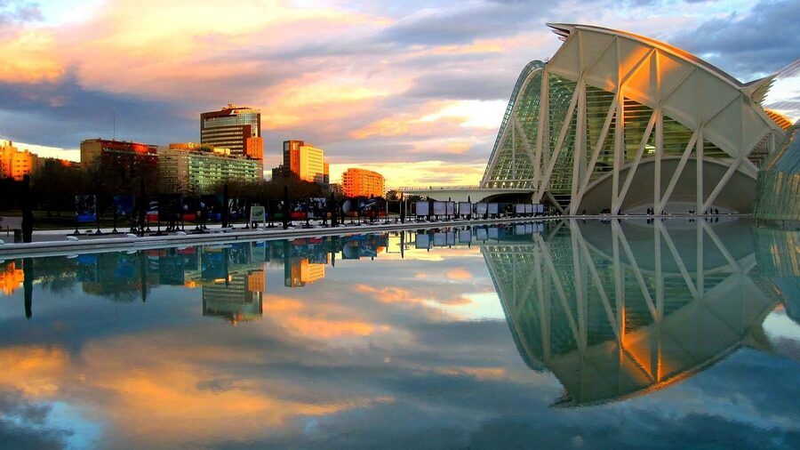 Valencia City of Arts and Sciences aerial view