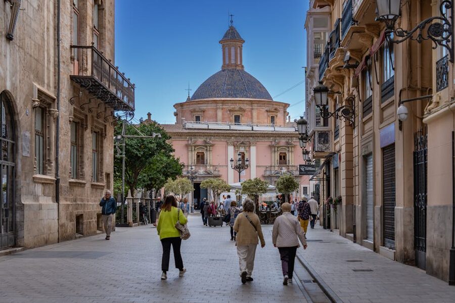 Valencia old town historical street