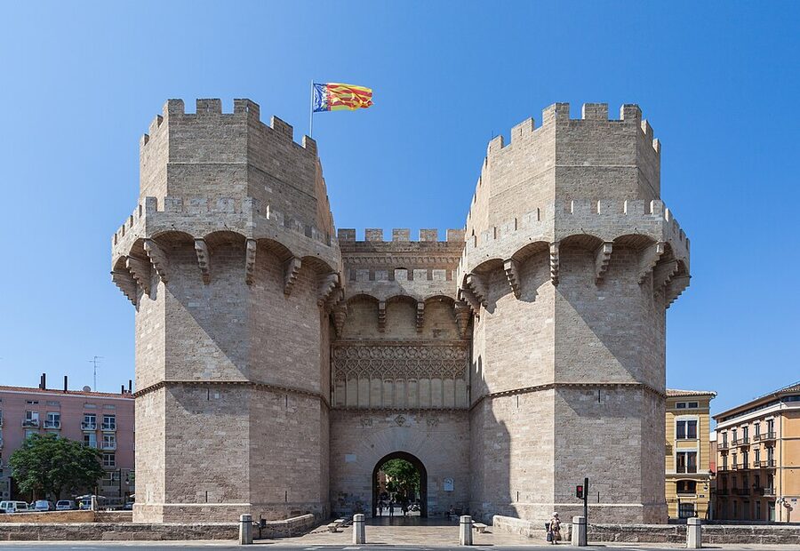 Valencia Torres de Serranos medieval gate