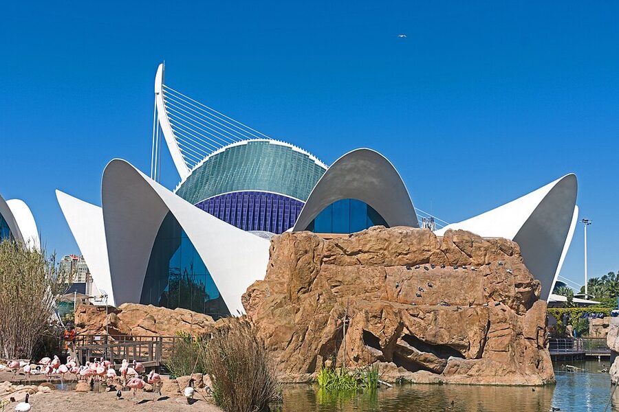 Submarino restaurant building at Oceanografic Valencia