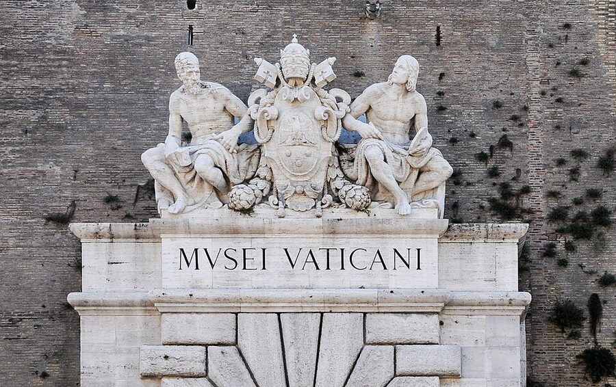 Vatican Museums entrance on Viale Vaticano in Rome