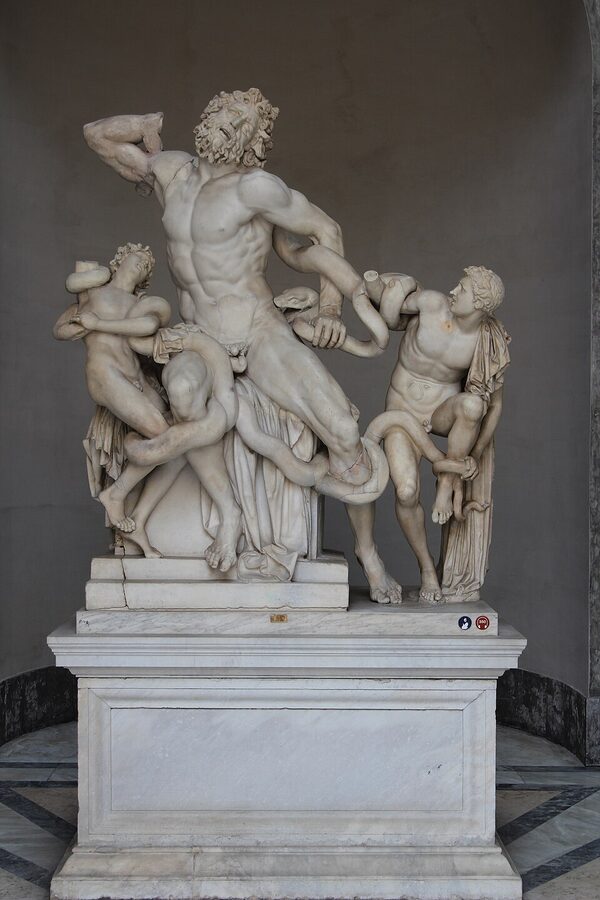 Laocoon group sculpture in Pio Clementino Museum Vatican