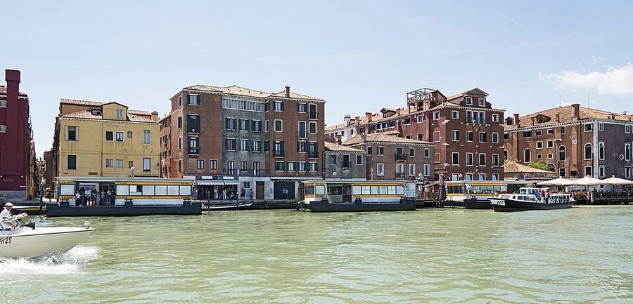 Fondamente Nove vaporetto pontile in Venice with ticket booth