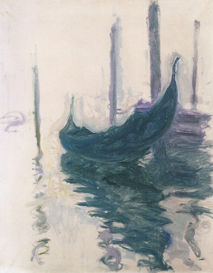 Gondola in Venice 1908 by Claude Monet