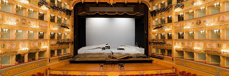La Fenice stage panorama from auditorium