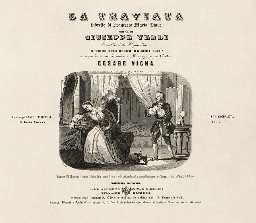 La Traviata original 1853 title page Verdi La Fenice premiere