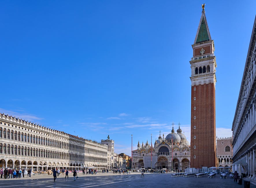 St Mark's Campanile and Basilica on a clear day