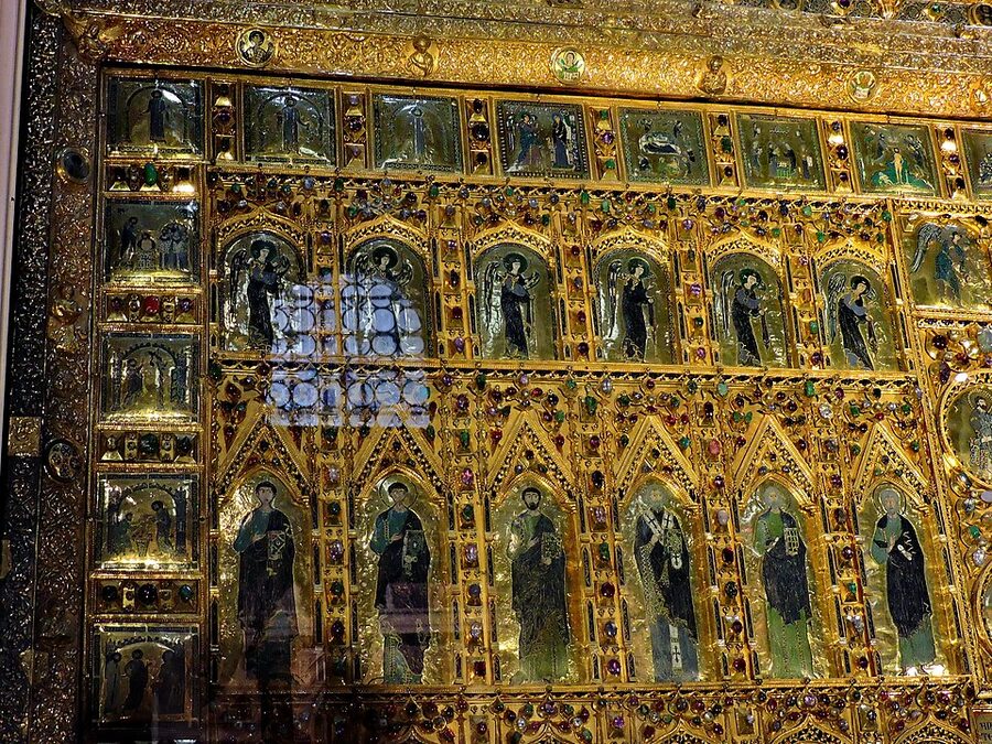 Pala d'Oro altarpiece at St Mark's Basilica with gold and gems
