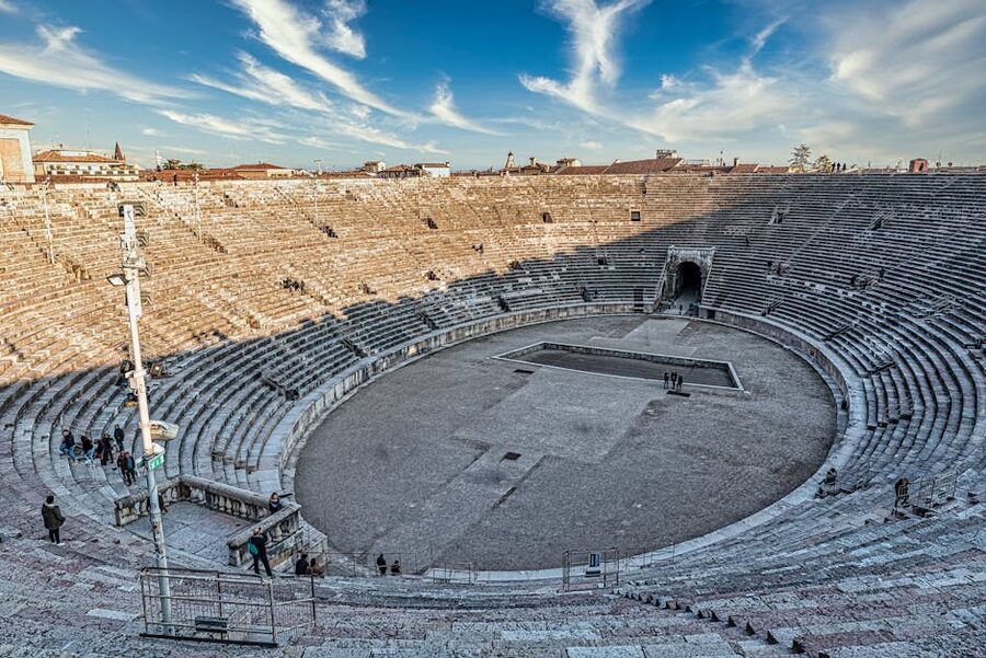 Verona Arena bathed in sunlight