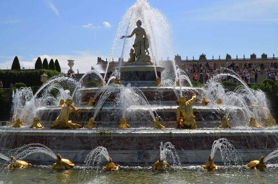 Versailles Fountain of Apollo in gardens