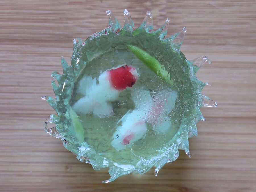 Summer wagashi Japanese traditional sweets