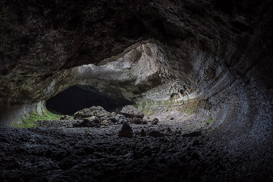 Grotta dei Lamponi lava tube cave on Mount Etna