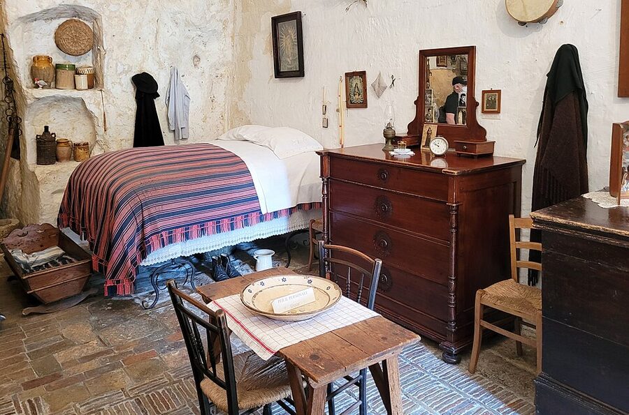 A cave house in Sasso Caveoso Matera