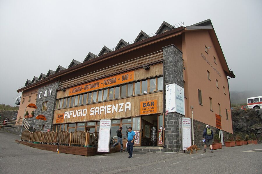 Rifugio Sapienza visitor base on Mount Etna