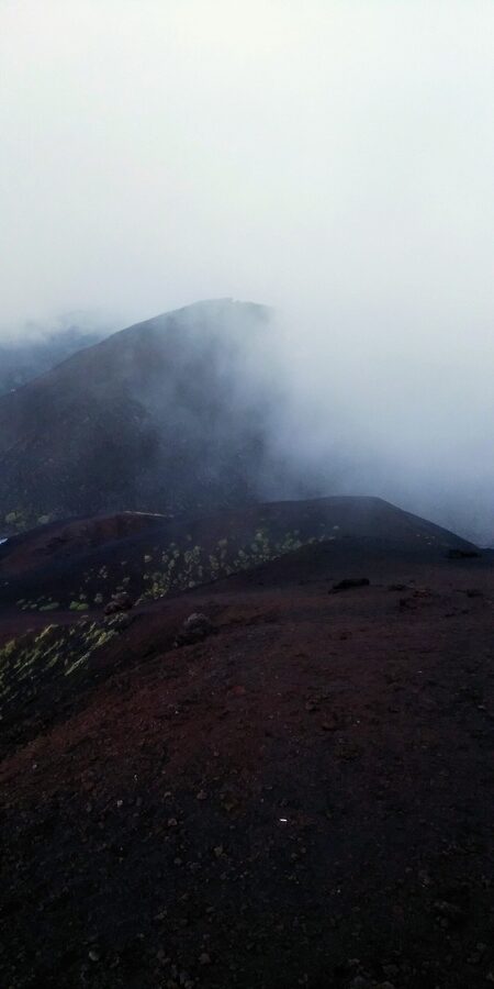 Spent crater on Mount Etna near Silvestri