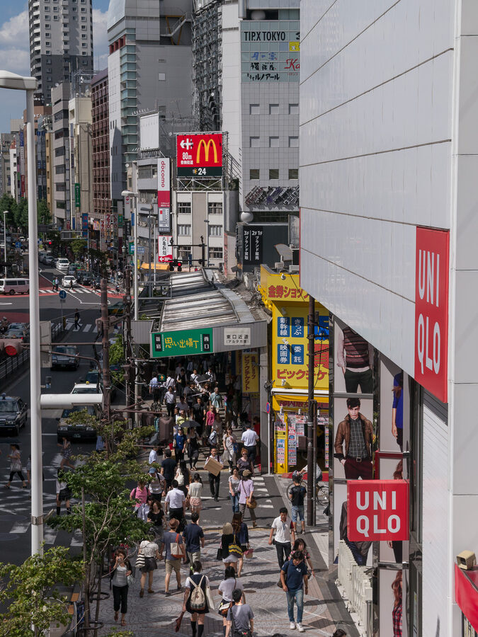 Omoide Yokocho food and drink alley in Shinjuku with signs and narrow passageways