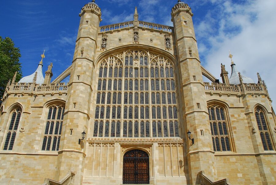 Windsor Castle and St Georges medieval architecture
