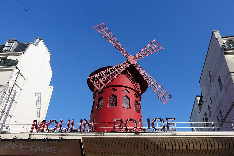 Moulin Rouge in Pigalle quarter Paris