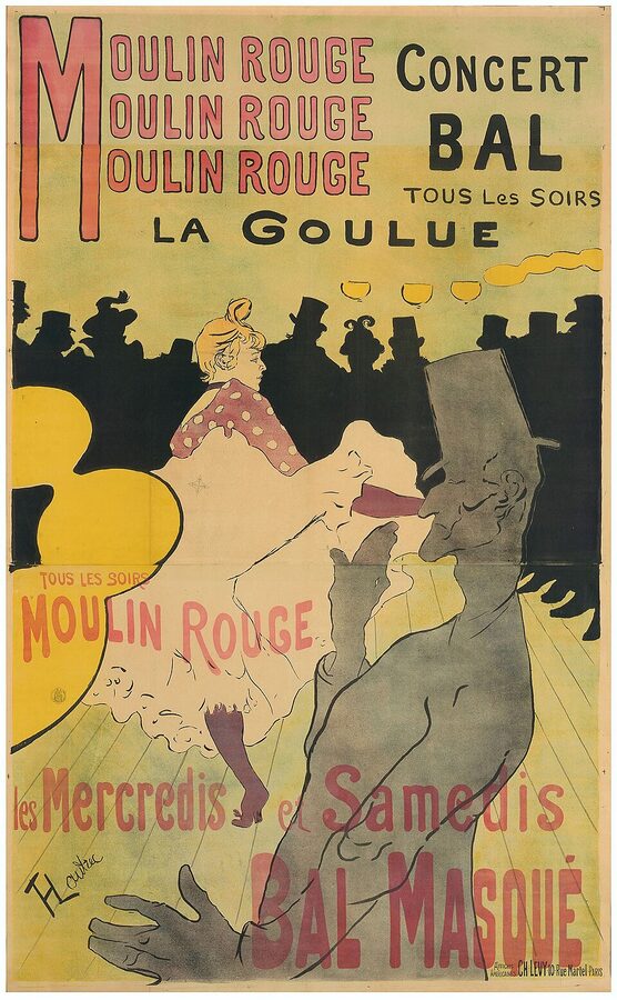 Toulouse-Lautrec Moulin Rouge La Goulue 1891 poster