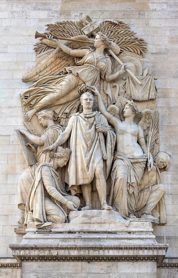 Le Triomphe de 1810 sculpture by Jean-Pierre Cortot on the Arc de Triomphe