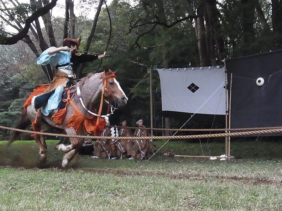 Yabusame horseback archery dedication at Meiji Shrine