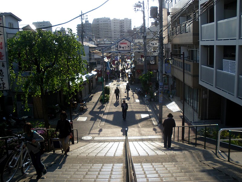 Yanaka Ginza street with crowds Tokyo