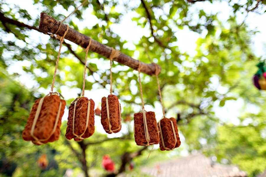 Meju fermented soybean blocks at Yongin Folk Village