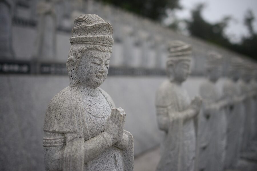 Incense burning during zen meditation