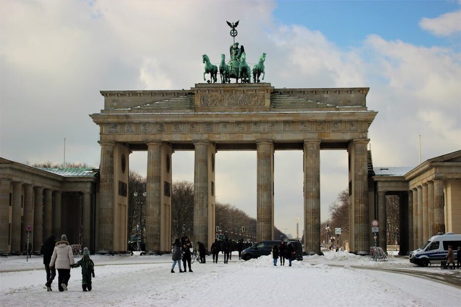 Brandenburg Gate Berlin in winter