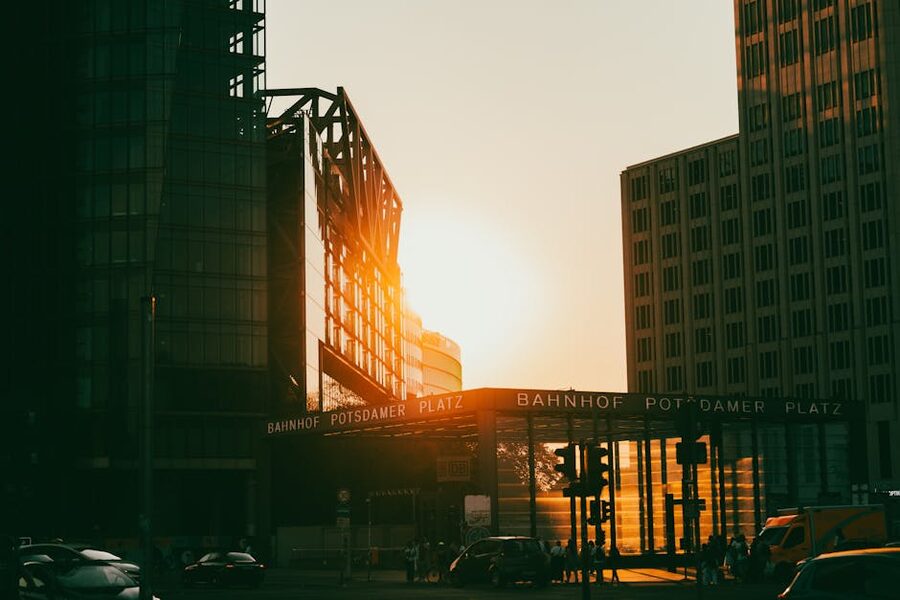 Potsdamer Platz at sunset Berlin