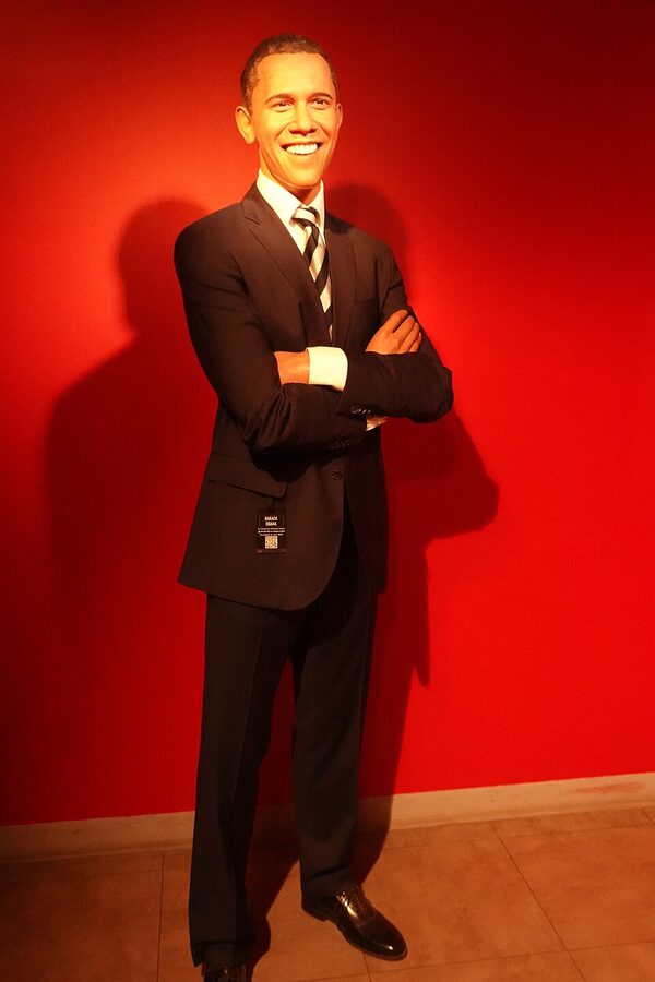 Barack Obama wax figure at the world leaders area