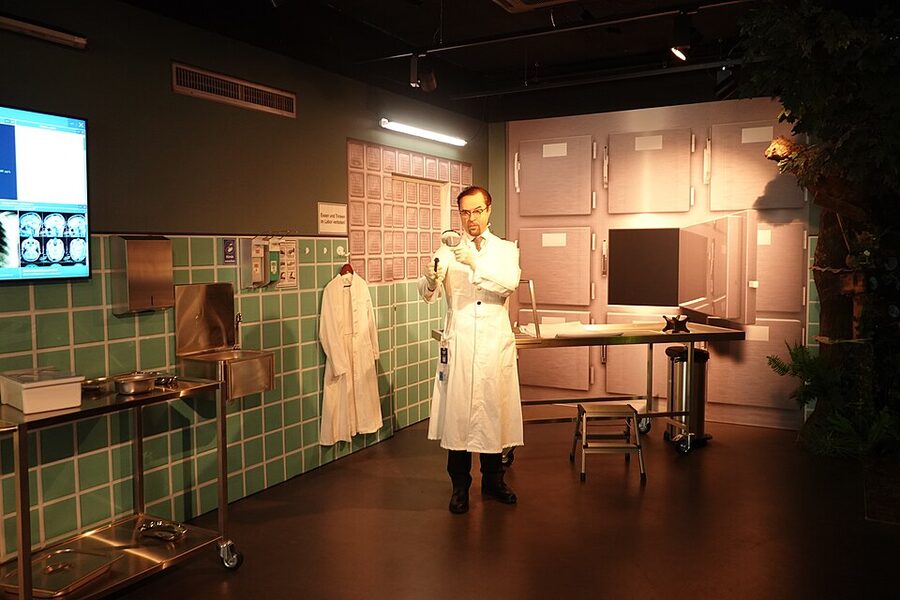 Jan Josef Liefers wax figure from Tatort series