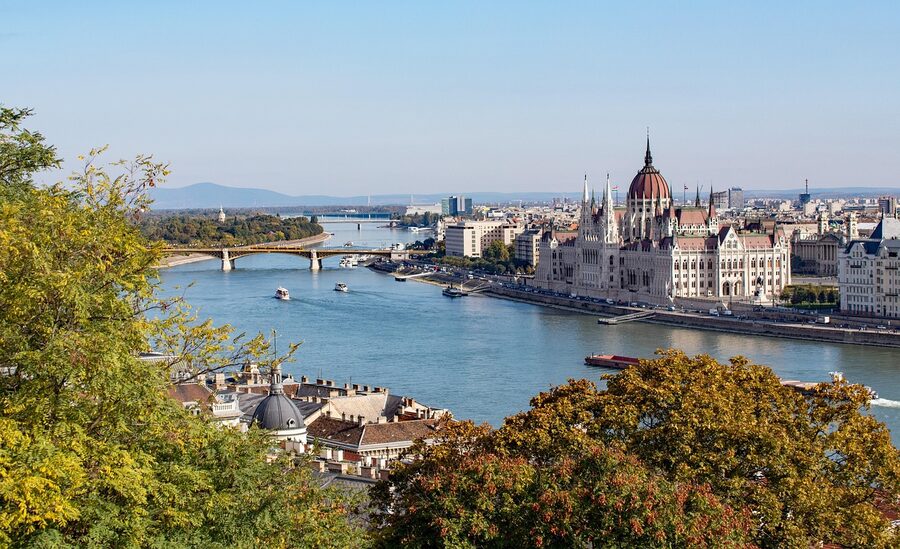 Budapest Danube River with cityscape