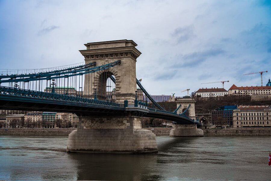 Chain Bridge over the Danube River in Budapest