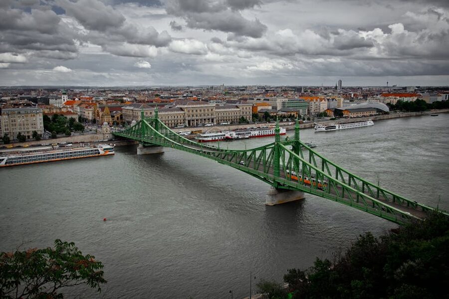 Budapest Liberty Bridge spanning the Danube