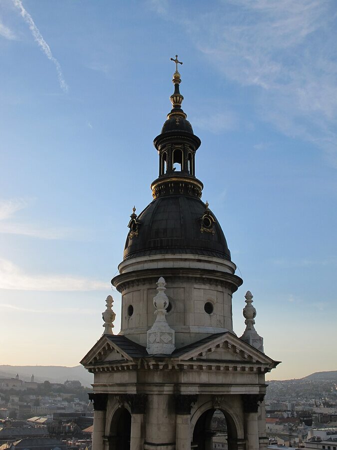 Bell tower architectural detail of St Stephens Basilica