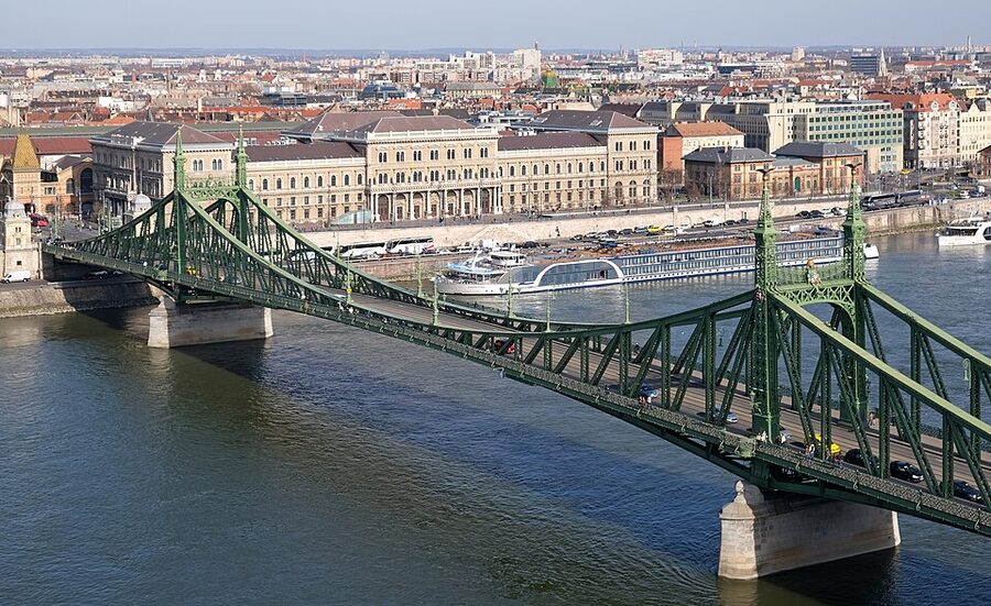 Liberty Bridge over the Danube linking Pest to Gellert