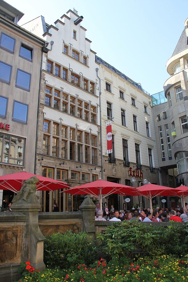 Brauhaus Frueh Am Hof exterior facade in Cologne Old Town