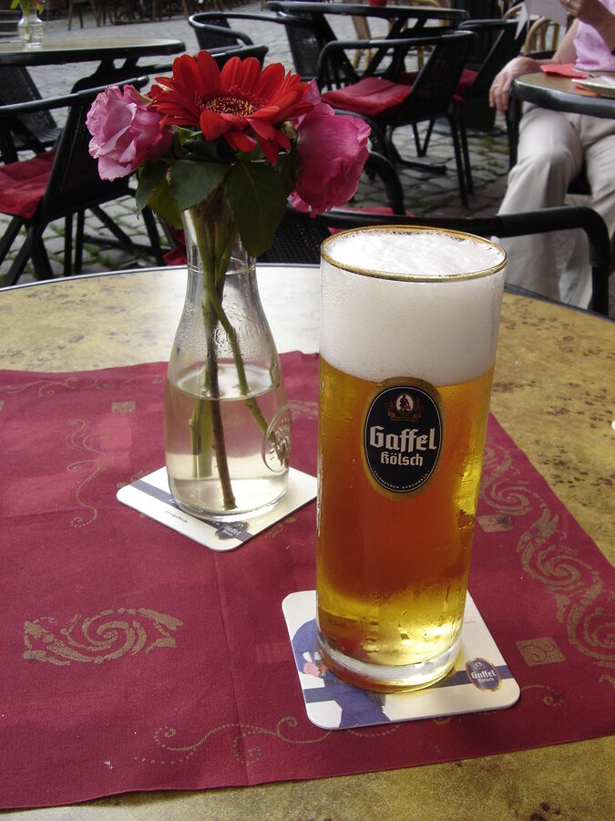A Stange of Koelsch beer in a 0.2 litre glass