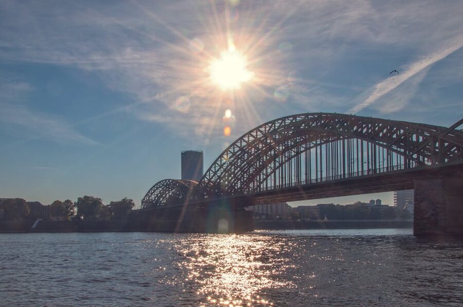Cologne Hohenzollern Bridge at sunrise