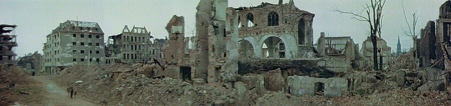 Cologne 1945 color panorama from Special Film Project 186
