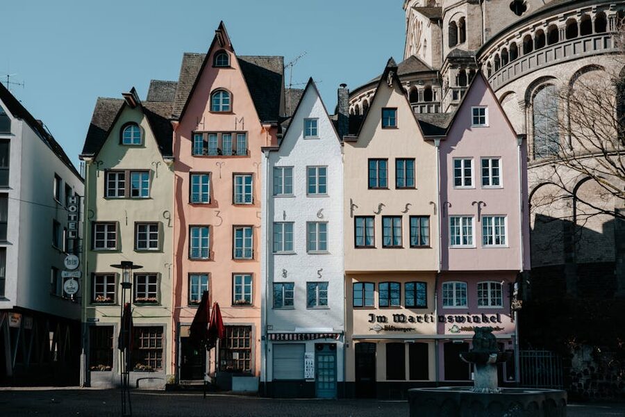 Cologne Old Town colorful gabled facades near Alter Markt