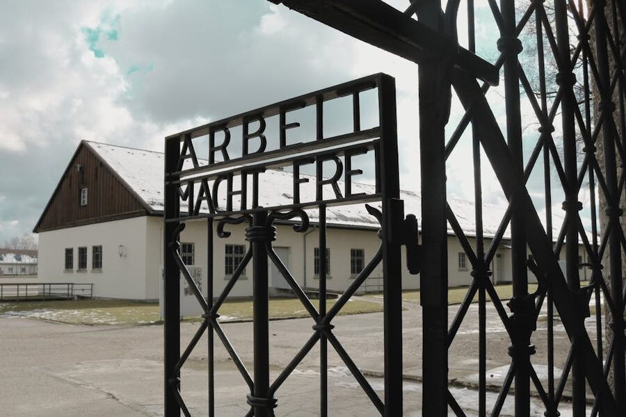 Arbeit Macht Frei gate at Dachau Concentration Camp Memorial
