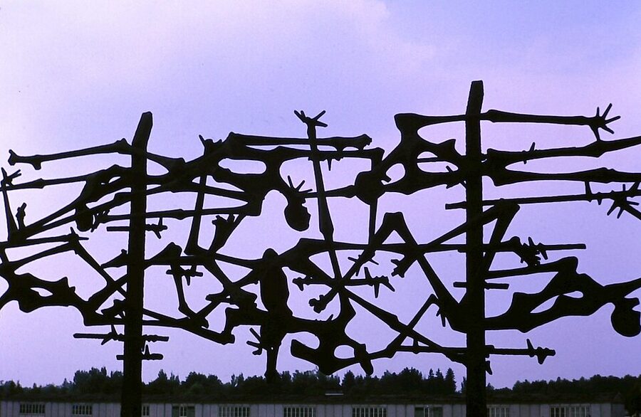Dachau International Memorial iron sculpture