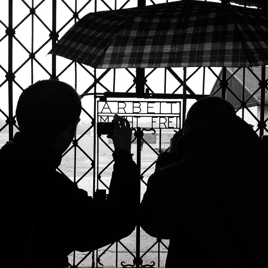 Dachau concentration camp Never Again monument
