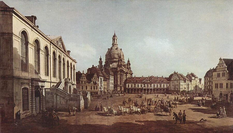 Bernardo Bellotto painting of the Frauenkirche Dresden 1750