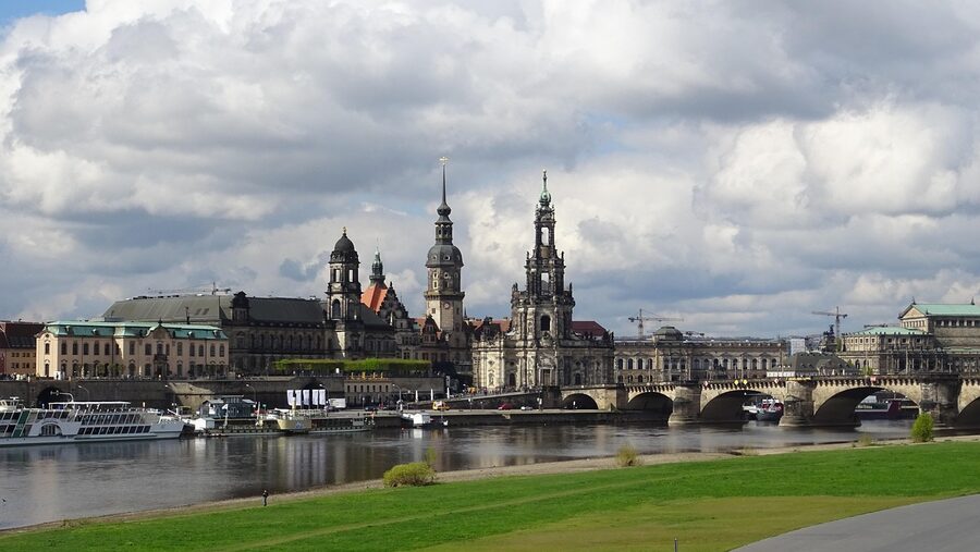 Frauenkirche from the Bruhl Terrace Dresden